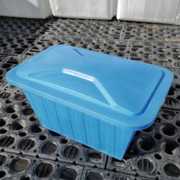 Ванна пластиковая пищевая с крышкой К, 400 л, HDPE, синий [121207.0400.601.002]