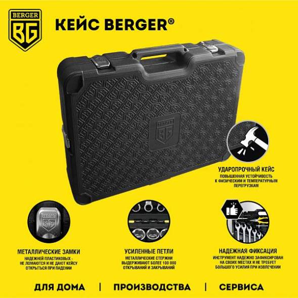 Универсальный набор инструментов BERGER 141 предмет½” - ¼” «КЁЛЬН»