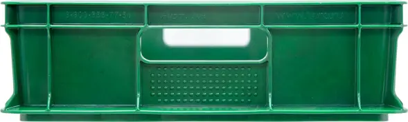 Ящик пластиковый сплошной, 600x400x120 мм, 22 л, зеленый [704.03.01 м]
