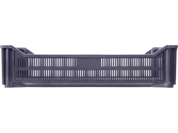 Ящик пластиковый перфорированный, 500x300x120 мм, 18 л, черный [121]