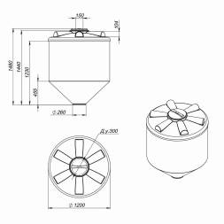 Емкость ФМ 1000л белая