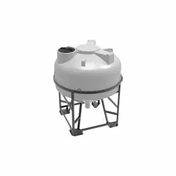 Емкость ЦКТ 3000 л с патрубком 110мм под плотность до 1,5 г/см3 белая в обрешетке
