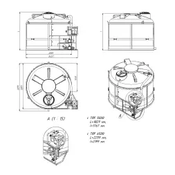 Комплект ПОЛНОГО слива с заправочным модулем и площадкой для мотопомпы G3 на одну емкость TRF