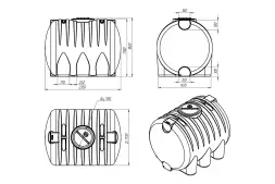 Емкость HR 5000л под плотность до 1.2 г/см3 синяя