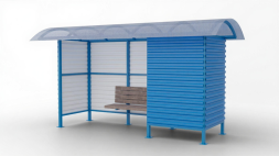 Павильон остановочный Металлик 4, 4200x1600x2700 мм