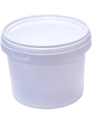 Ведро пластиковое круглое, 0.55 л, белый [3897]