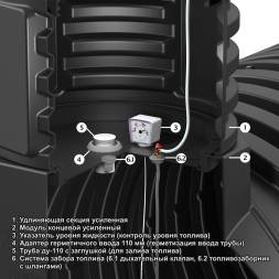 Емкость для дизельного топлива подземная горизонтальная, 15000 л, черный [TDLDT15000Y1]